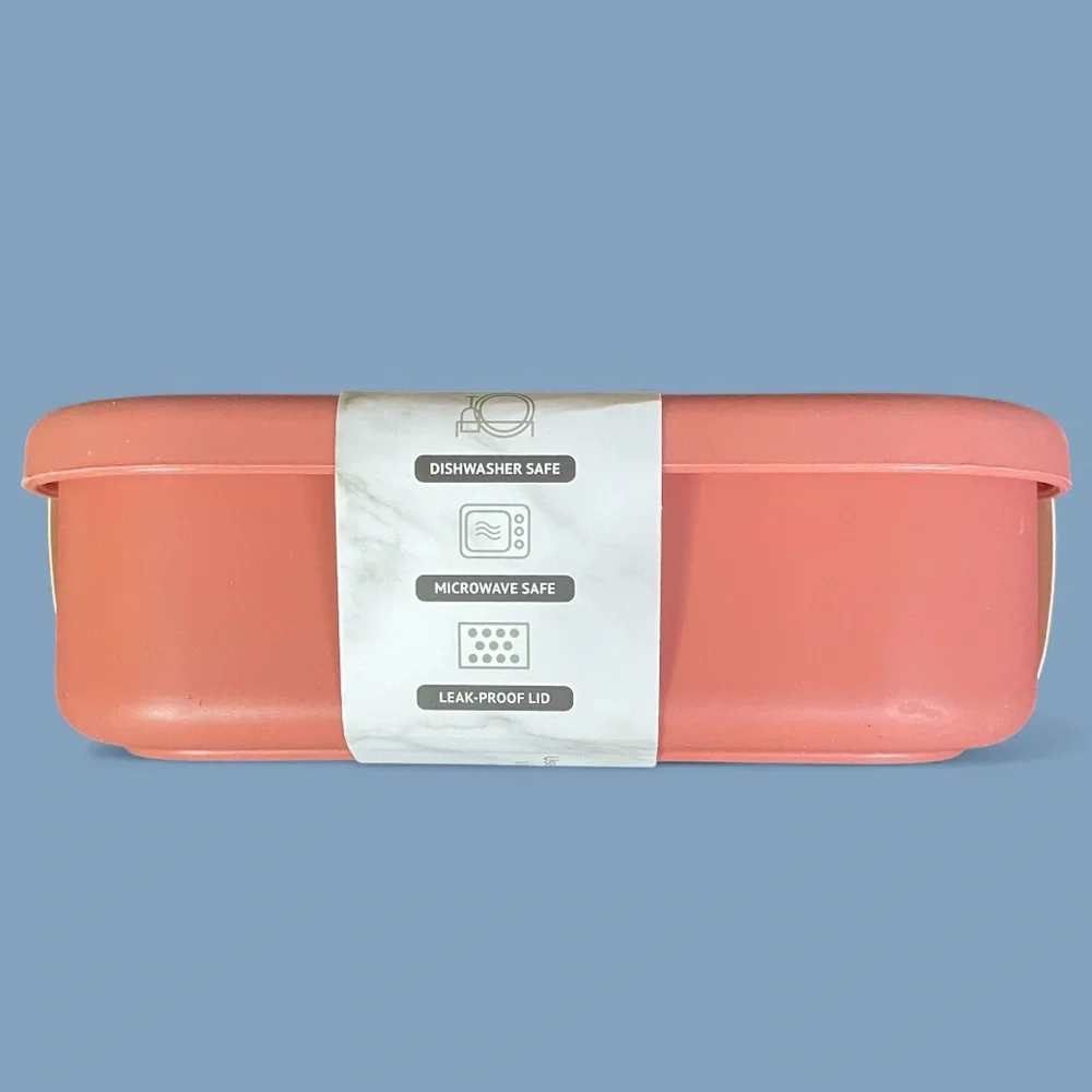 Silicone Bento Food Container 3-section Mauve Leak-Proof Micro Dishwsr Safe NWT
